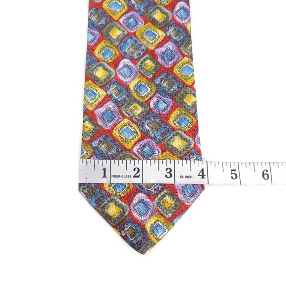Carrot & Gibbs Men Necktie Pure Silk Geometric Multicolor Size 57x4 - NWOT - Picture 4 of 5